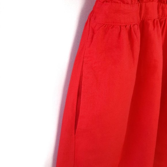 Gap Linen Blend Red Dress w/Cutout Back - Picture 7 of 12